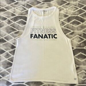 White Fitness Fanatic Tank Top